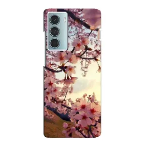 Чехол с принтом САКУРЫ на Motorola MOTO G200 (Цветущая сакура)