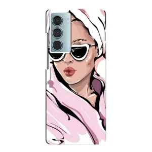 Чехол с картинкой Модные Девчонки Motorola MOTO G200 (Девушка в халате)