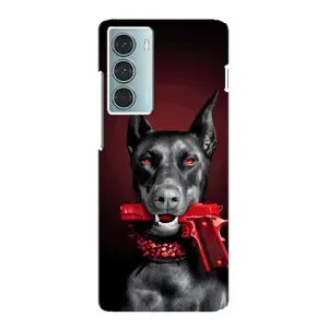 Чехол ДОБЕРМАН для Motorola MOTO G200 (Доберман злой)
