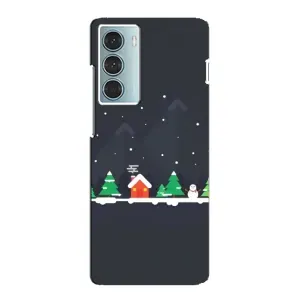 Силиконовый бампер на рождество для Motorola MOTO G200 (Город зимний)