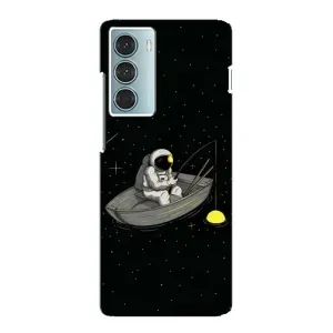 Силиконовый Чехол с принтом "Космонавты" на Motorola MOTO G200 (Космонавт на рыбалке)