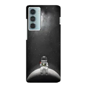 Силиконовый Чехол с принтом "Космонавты" на Motorola MOTO G200 (Космонавт романтик)