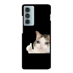 Бампер з принтом Меми для Motorola MOTO G200 (Кіт у сльозах)