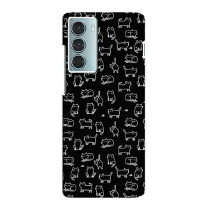 Чехол на тематику: Коты для Motorola MOTO G200 (Котики на черном)