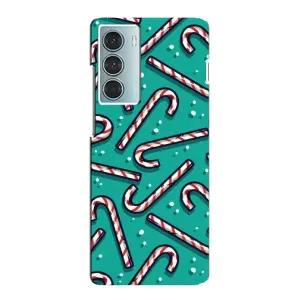 Силиконовый бампер на рождество для Motorola MOTO G200 (Леденцы)