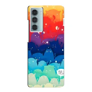 Силиконовый чехол с котиком для Motorola MOTO G200 (Mew)