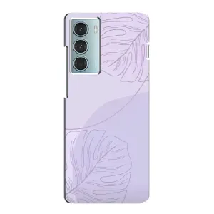 Чехол цветочный дизайн для Motorola MOTO G200 (Монстера фиолетовая)