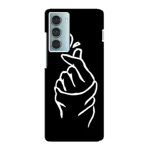 Чехлы (Знак сердечка) на Motorola MOTO G200 (Сердце на черном)