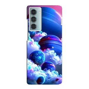 Чехлы КОСМОС для Motorola MOTO G200 (Синие планеты)