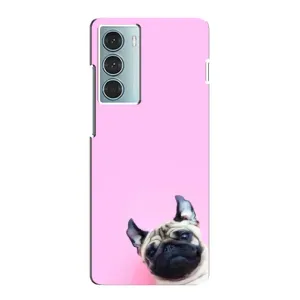 Бампер для Motorola MOTO G200 с картинкой "Песики" (Собака на розовом)