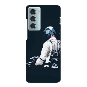 Силиконовый чехол с картинкой "Герой Pubg" на Motorola MOTO G200 (В экиперовке)