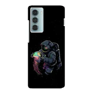 Силиконовый Чехол с принтом "Космонавты" на Motorola MOTO G200 (В руках земля)
