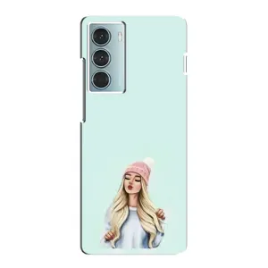 Силиконовый Чехол на Motorola MOTO G200 с картинкой Стильных Девушек (В шапке)