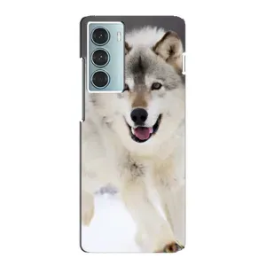 Чехол с Волком на Motorola MOTO G200 (Волк на снегу)