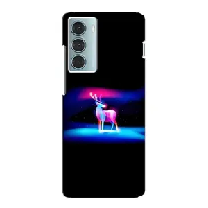 Силиконовый бампер с картинкой животных для Motorola MOTO G200 (Яркий олень)