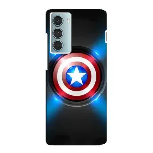 Чехол с Щитом Капитана Америки на Motorola MOTO G200 (Яркий Щит Капитана)