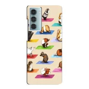 Чохол з Прикольним Принтом на Motorola MOTO G200 (Йога свинок)