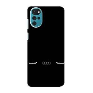 Силиконовый бампер с картинкой машины на Motorola MOTO G22 (Силует Audi)