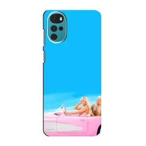 Силиконовый Чехол Барби Фильм на Motorola MOTO G22 (Барби и Кен)