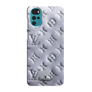 Текстурный Чехол Louis Vuitton для Моторола Мото джи 22 (Белый ЛВ)