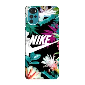 Силіконовый Чохол на Motorola MOTO G22 з картинкою НАЙК (Квітковий Nike)