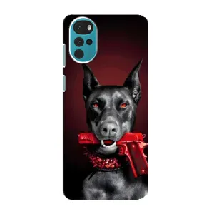 Чехол ДОБЕРМАН для Motorola MOTO G22 (Доберман злой)