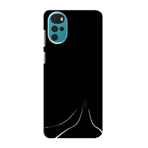 Чехол с картинками на черном фоне для Motorola MOTO G22 (Дорога)