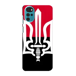 Чехлы УПА (Красно-Чёрный) на Motorola MOTO G22 (Герб Украины)