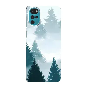Летний Чехол на Motorola MOTO G22 (Горный лес)
