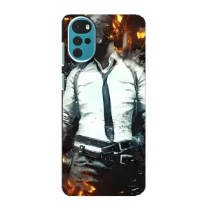 Чохол з картинкою "Герой Pubg" на Motorola MOTO G22 (Man Пубг)