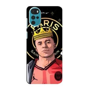 Чехол (TPU) с Футболистом на Motorola MOTO G22 (Mbappe King)
