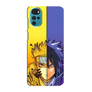 Купить Чехлы на телефон с принтом Anime для Motorola MOTO G22 (Naruto Vs Sasuke)