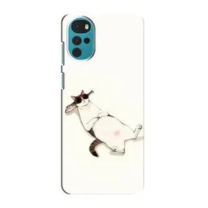 Чехол на тематику: Коты для Motorola MOTO G22 (Отдых)