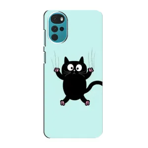 Силиконовый чехол с котиком для Motorola MOTO G22 (Падающий кот)