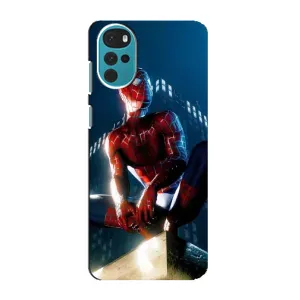 Чехол Супергерой Человека Паука на Motorola MOTO G22 (Паук на доме)