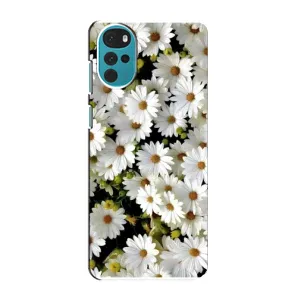 Чехол с ромашками на Motorola MOTO G22 (Рамка в ромашках)