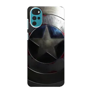 Чехол с Щитом Капитана Америки на Motorola MOTO G22 (Ретро Щит Капитана)
