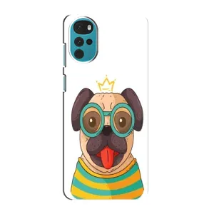 Бампер для Motorola MOTO G22 с картинкой "Песики" (Собака Король)