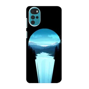 Летний Чехол на Motorola MOTO G22 (Синий Водопад)
