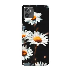 Чехол с ромашками на Motorola MOTO G23 (Белые ромашки)