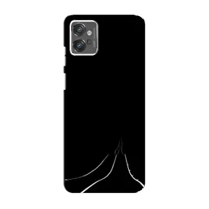 Чехол с картинками на черном фоне для Motorola MOTO G23 (Дорога)