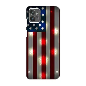Чехол Флаг USA для Motorola MOTO G23 (Флаг США 2)