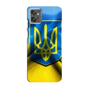Чехол с картинкой (Патриотический ГЕРБ) на Motorola MOTO G23 (Герб и Флаг Украины)
