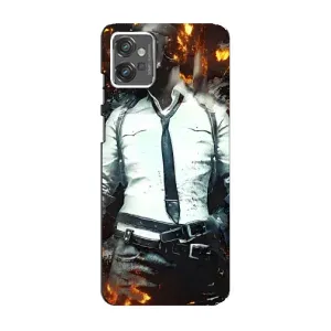 Силиконовый чехол с картинкой "Герой Pubg" на Motorola MOTO G23 (Man Пубг)