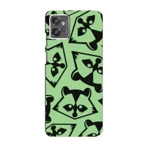 Силиконовый Чехол с Енотами на Motorola MOTO G23 (Мордочки Енота)