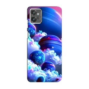 Чехлы КОСМОС для Motorola MOTO G23 (Синие планеты)