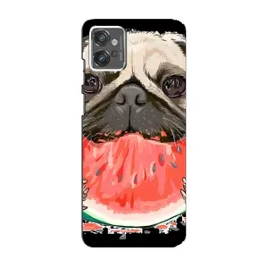 Чехол (ТПУ) Милые собачки для Motorola MOTO G23 (Смешной Мопс)