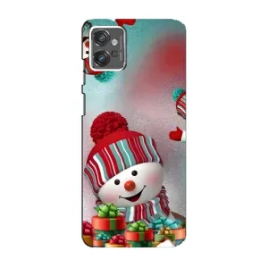Чехлы на Новый Год Motorola MOTO G23 (Снеговик в шапке)