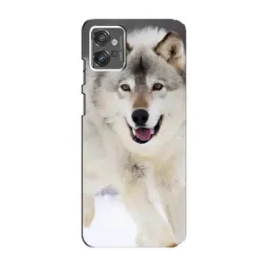 Чехол с Волком на Motorola MOTO G23 (Волк на снегу)