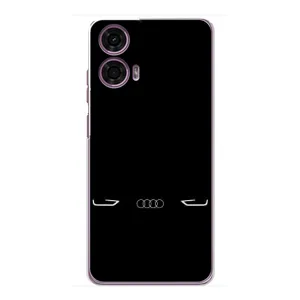 Силиконовый бампер с картинкой машины на Motorola MOTO G24 Power (Силует Audi)